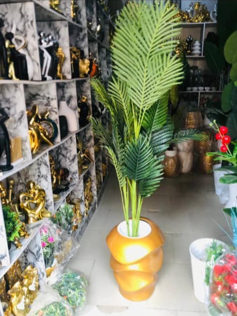 Luxury Golden Spiral Floor Palm